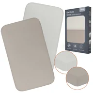 Prześcieradła dla dzieci - Prześcieradło z gumką 80x42 do łóżeczka dostawnego kołyski 2 szt Lionelo - miniaturka - grafika 1