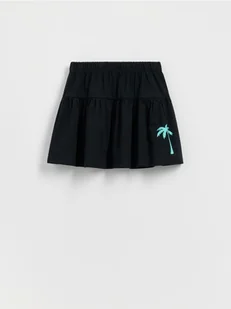 Reserved - Spódnica z nadrukiem - czarny - Sukienki i spódniczki dla dziewczynek - miniaturka - grafika 1