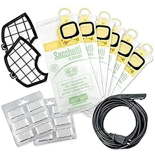 bierre store KIT0224 Torby Follet VK 150 12SZTUK + Kabel 10 Metrów + 2 Filtry + 12 KOMPATYBILNYCH PROFUMI, Biały - Worki do odkurzaczy - miniaturka - grafika 1