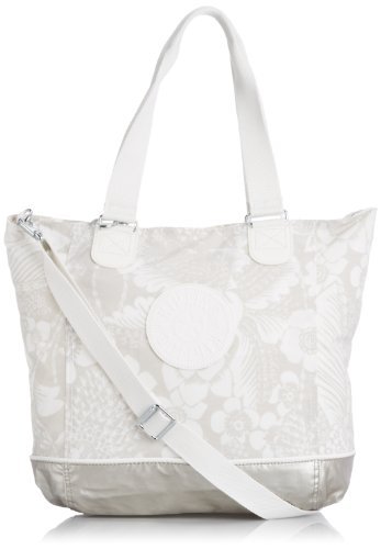 Kipling Damska torba na zakupy Combo na ramię, Tropic White Tf - Rozmiar Uniwersalny
