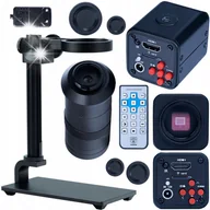 Mikroskopy i lupy - MIKROSKOP CYFROWY Z KAMERĄ PLATFORMĄ I OBIEKTYWEM ZESTAW 3W1 - miniaturka - grafika 1