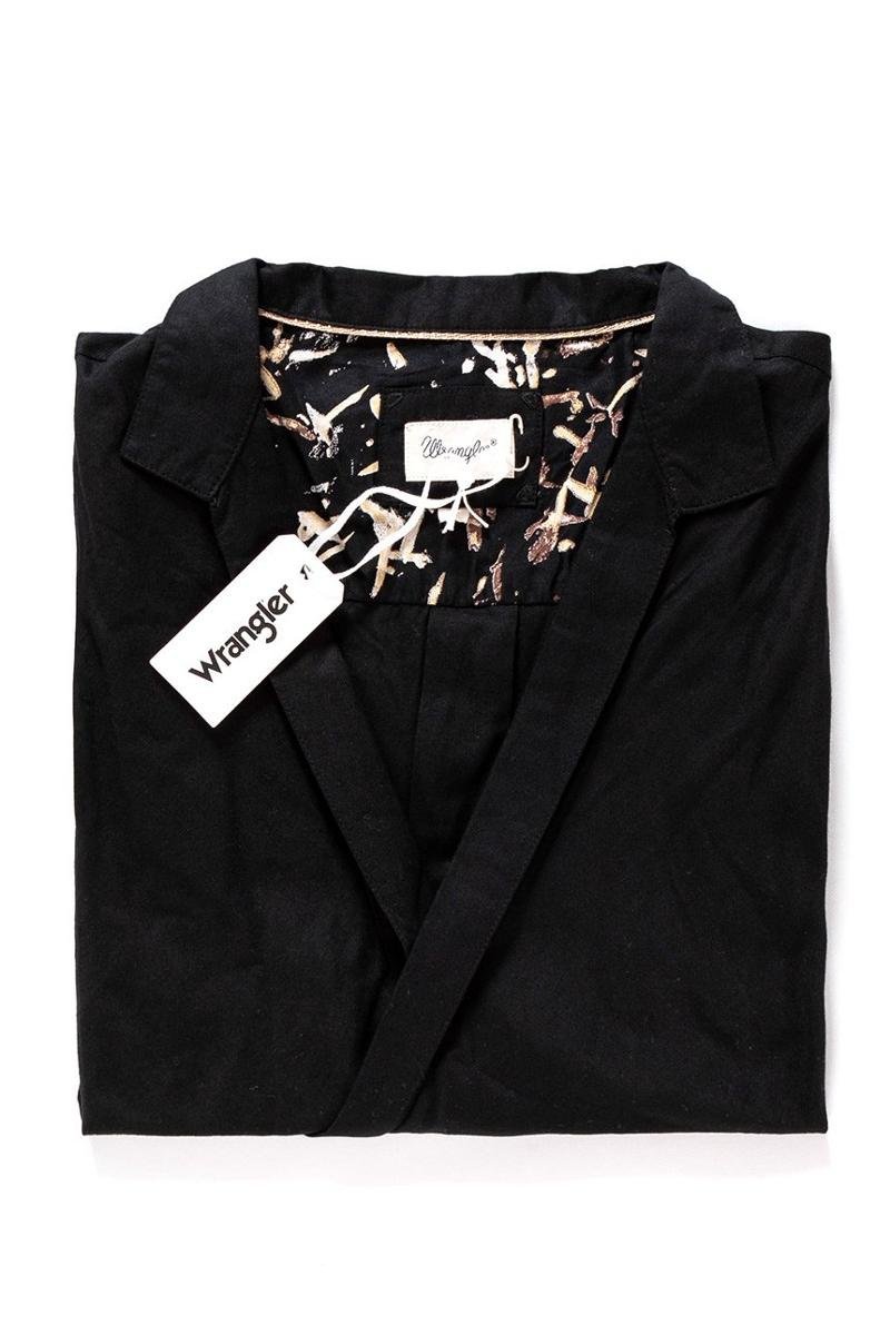 Wrangler, Koszula damska, L/S Wrap Shirt Black W5180Bd01, rozmiar S
