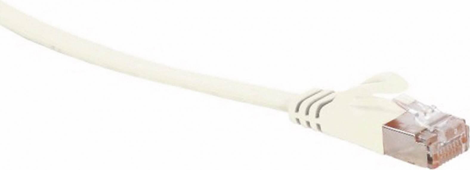 Kabel sieciowy S/CONN o maksymalnej łączności - kabel krosowy RJ45, płaski kabel U/FTP m.Cat.7 raw, wąski, biały, 3,0 m (75513-SLW)