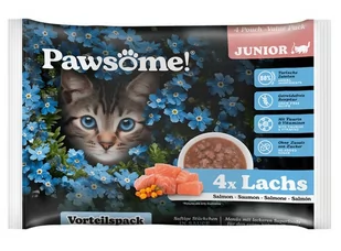 Pawsome Junior Lachs - łosoś saszetki 4x85g - Mokra karma dla kotów - miniaturka - grafika 1