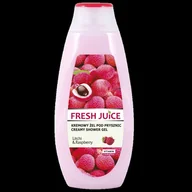 Kosmetyki do kąpieli - Fresh Juice litchi & raspberry kremowy żel pod prysznic 400ml - miniaturka - grafika 1