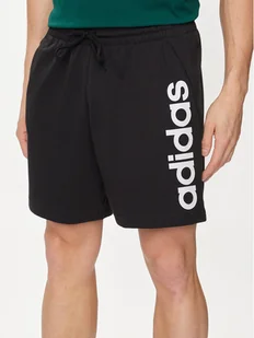 adidas Szorty sportowe AEROREADY Essentials Single Jersey Linear Logo Shorts IC0062 Czarny Regular Fit - Spodenki męskie - miniaturka - grafika 1