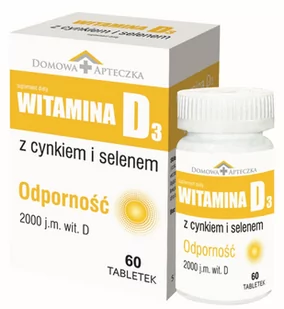 Domowa Apteczka Witamina D3 z cynkiem i selenem 60 tabletek 3685941 - Witaminy i minerały - miniaturka - grafika 1