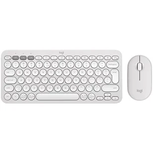 Zestaw klawiatura + mysz LOGITECH Pebble 2 Combo Biały 920-012240 - Zestawy myszka + klawiatura - miniaturka - grafika 1