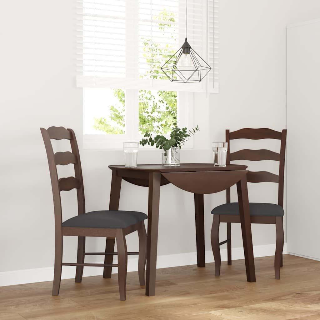 vidaXL Krzesła do jadalni z poduszkami 2 szt. lite drewno gumowe