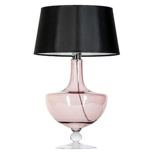 4concepts Nocna LAMPA stołowa OXFORD TRANSPARENT COPPER L048411502 abażurowa LAMPKA stojąca do sypialni czarna L048411502 - Lampy stojące - miniaturka - grafika 1