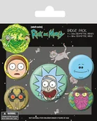 Akcesoria i dodatki do ubrań dla dzieci - Pyramid Posters Rick and Morty (Heads) - przypinki 2,5 - 3,8 BP80615 - miniaturka - grafika 1