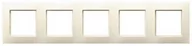 Klawisze i ramki - Ospel Ramka pięciokrotna Ecru Aria - R-5U/27 - miniaturka - grafika 1