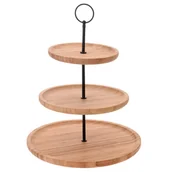 Tace i patery - Bambusowa patera na ciasto 3 poziomy 34 cm - miniaturka - grafika 1
