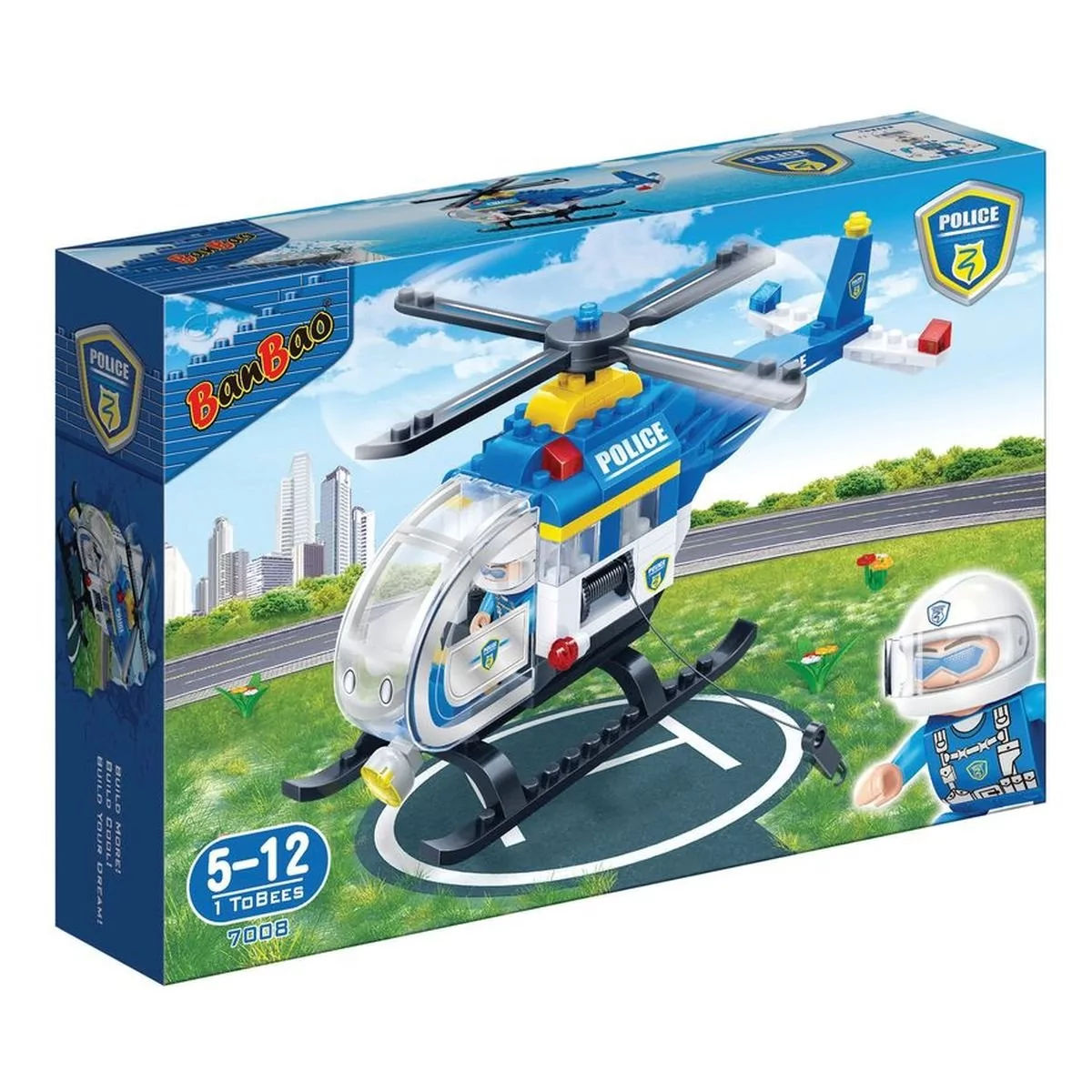 Banbao Policja KLOCKI Helikopter policyjny 7008