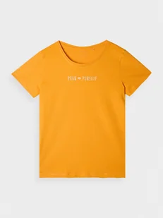 Damski t-shirt z nadrukiem 4F 4FRAW24TTSHF2584 - pomarańczowy - Koszulki sportowe damskie - miniaturka - grafika 1