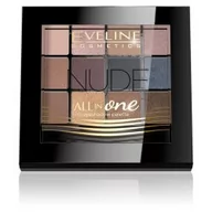 Cienie do powiek - Eveline All In One Eyeshadow Palette - Paleta 12 cieni do powiek - 01 NUDE EVEPDNU - miniaturka - grafika 1