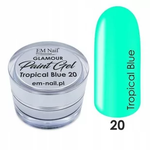 Em nail professional Paint Gel Glamour Nr. 20 Tropical Blue - Żele do paznokci - miniaturka - grafika 1