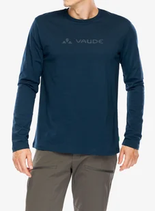 Longsleeve Vaude Logo LS T-Shirt - dark sea - Bluzy sportowe męskie - miniaturka - grafika 1
