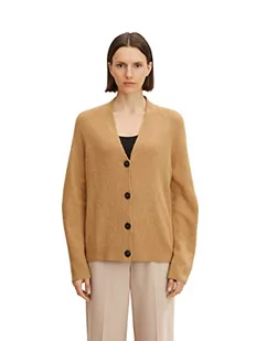 TOM TAILOR Damski Basic Kardigan 1033279, 30263 - Soft Light Camel Melange, XXL - Swetry damskie - miniaturka - grafika 1