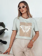 Bluzki damskie - T-shirt damski GLOWY szary Dstreet RY2597-S/M - miniaturka - grafika 1