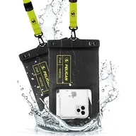 Etui i futerały do telefonów - Pelican Marine 2-pak, wodoodporne etui na telefon IP68 (rozmiar XL) - pływające etui na telefon - iPhone 14 Pro Max / 13 Pro Max / 12 Pro Max/ 11/ S23 Ultra/Pixel 7 - zdejmowana smycz - czarny/żółty - miniaturka - grafika 1