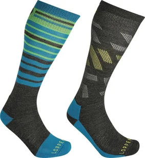 Lorpen Slidinėjimo kojinės Lorpen S2MME Ski Mid Men 2 Pack Eco - Pilka / Mėlyna - M 39-42 - Skarpety termoaktywne - miniaturka - grafika 1