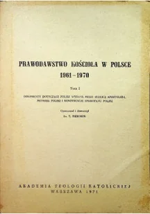 Prawodawstwo Kościoła w Polsce 1961 - 1970 - Religia i religioznawstwo - miniaturka - grafika 1