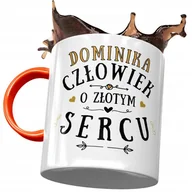 Kubki - Kubek Pomarańczowy Dla Dominiki Koleżanki Prezent z Nadrukiem ze Zdjęciem+ Opakowanie na prezent (wzór 01) - miniaturka - grafika 1