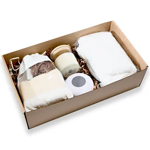 Zestaw prezentowy – Zestaw wellness, Głośnik, Świeca, Turban do włosów, Kartka - Zestawy upominkowe - miniaturka - grafika 1