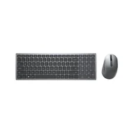 Zestawy myszka + klawiatura - DELL KM7120W klawiatura Dołączona myszka Biuro RF Wireless + Bluetooth QWERTY Skandynawia Szary, Tytan - miniaturka - grafika 1