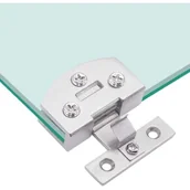 Zawiasy, okucia i inne akcesoria - Para zawiasów do drzwi szklanych do gabloty, piwniczki na wino, części zamienne - miniaturka - grafika 1