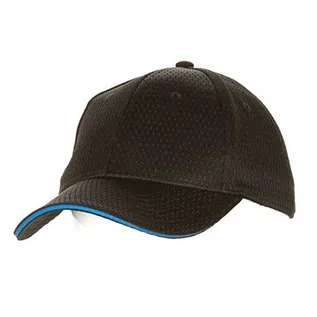 Czapki damskie - Cool Chef Works Colour by Chef Works BCCT-BLU-0 fajna czapka baseballowa w kolorze czarnym z niebieskim szwem ozdobnym, rozmiar uniwersalny, wykonana z materiału Vent BCCT - grafika 1