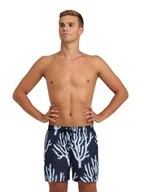 Kąpielówki męskie - Arena Szorty kąpielowe w kolorze granatowo-białym - miniaturka - grafika 1