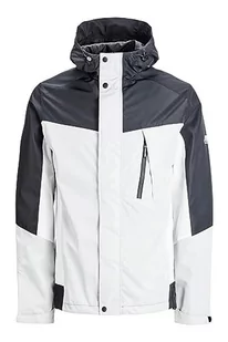 JACK & JONES Męska kurtka Jcologan Light Jacket Sn, Black/Detail:Highrise/White BLOCKING, XL - Kurtki męskie - miniaturka - grafika 1