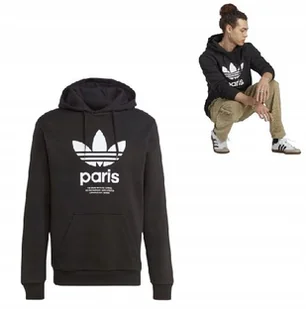 BLUZA SPORTOWA MĘSKA ADIDAS ICONE PARIS CITY HOODIE - Bluzy męskie - miniaturka - grafika 1