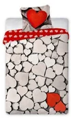 Pościel dla dzieci - Faro Zieliński Spółka Jawna Pościel bawełniana, Serca, 160x200 cm - miniaturka - grafika 1