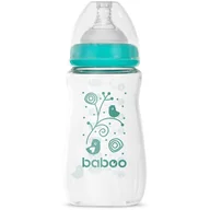 Butelki dla niemowląt - Baboo Anti-colic Glass Feeding Bottle Wide Neck butelka do karmienia 3m+ 250 ml - miniaturka - grafika 1