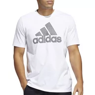 Koszulki sportowe męskie - Koszulka adidas 4D Graphic HE2331 - biała - Adidas - miniaturka - grafika 1