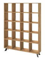 Regały - Regał dębowy TOLEDO BOX na książki i segregatory LOFT H5S4 - miniaturka - grafika 1