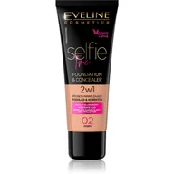 Podkłady do twarzy - Eveline Selfie Time Kryjąco-Nawilżający Podkład i Korektor 02 ivory 30ml 49114-uniw - miniaturka - grafika 1