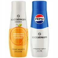 Syropy i koncentraty owocowe - SODASTREAM Pepsi + Mandarynka zestaw syropów do saturatora 2 szt. - miniaturka - grafika 1