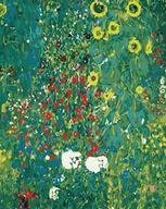 Malowanie po numerach - Malowanie po numerach Słoneczniki w wiejskim ogrodzie – Gustav Klimt - miniaturka - grafika 1