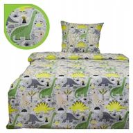 Pościel dla dzieci - Pościel Dziecięca 140x160 70x80 Dinozaury Produkt Polski Bawełna - miniaturka - grafika 1