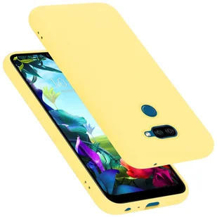 Pokrowiec Do LG K40S Etui w LIQUID ŻÓŁTY TPU Silikon Case Cover Obudowa Ochronny Cadorabo - Etui i futerały do telefonów - miniaturka - grafika 1