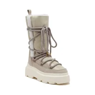 Śniegowce damskie - INUIKII Skórzane śniegowce ENDURANCE COZY | z dodatkiem wełny - miniaturka - grafika 1