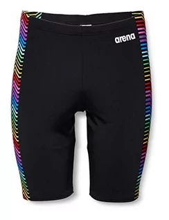 Kąpielówki męskie - arena Męskie spodenki kąpielowe Arena Jammer Multicolor Stripes wielokolorowa Black-Multi 7 - grafika 1