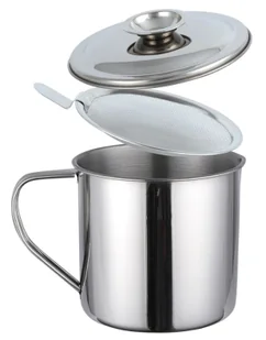 Mały stalowy garnek z sitkiem na olej 1,2L D4-L71 - Garnki - miniaturka - grafika 1