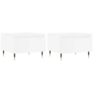 Stoliki kawowe, 2 szt., białe, 50x46x35 cm Lumarko! - Ławy i stoliki kawowe - miniaturka - grafika 3