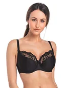 Biustonosze - Teyli Biustonosz damski – biustonosz z fiszbinami – biustonosz damski – biustonosz duże rozmiary – regulowany biustonosz czarny 110H, czarny, 110H - miniaturka - grafika 1