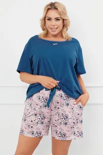 Piżama Italian Fashion Sagitta kr.r. kr.sp. jeans/druk - Piżamy damskie - miniaturka - grafika 1